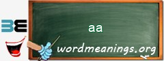 WordMeaning blackboard for aa
